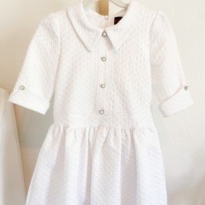 Girls size 6 white pageant interview dress